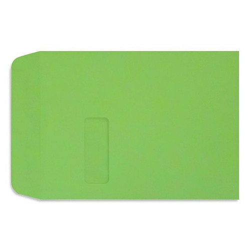 LUX Open End Open End Window Envelope, 9" x 12", Limelight Green, 250/Pack (LUX1590101-250)