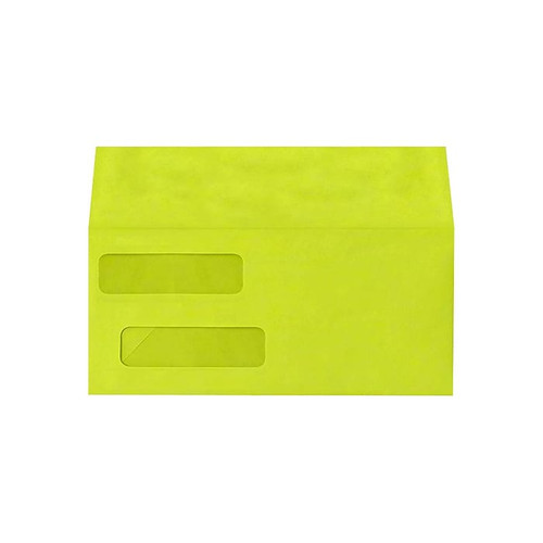 LUX Self Seal Security Tinted #10 Double Window Envelope, 4 1/8" x 9 1/8", Wasabi, 1000/Pack (INVDW-L22-1000)