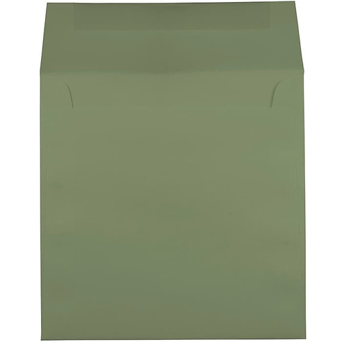 JAM PAPER Premium Invitation Envelopes, 6 1/2" x 6 1/2", Olive Green, 25/Pack (187021)