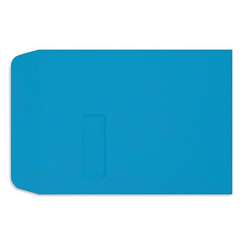 LUX Open End Open End Window Envelope, 9" x 12", Pool Blue, 250/Pack (LUX1590102-250)