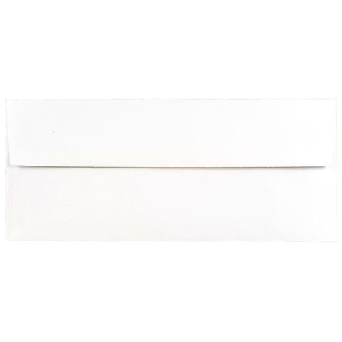 JAM Paper #10 Business Foil Lined Envelopes, 4.125 x 9.5, White with Silver Foil, 25/Pack (95157)