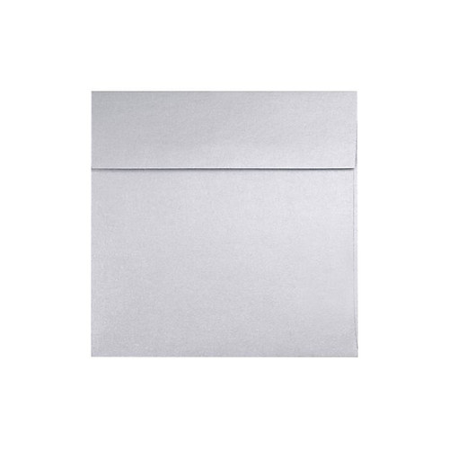 LUX Square Envelopes with Peel and Press; 7" x 7", Silver Metallic, 500 Envelopes (8545-06-500)
