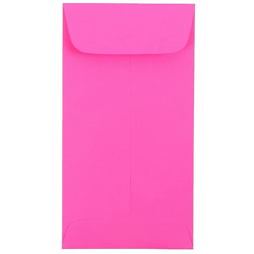 JAM Paper #7 Coin Business Colored Envelopes, 3.5 x 6.5, Ultra Fuchsia Pink, Bulk 500/Box (1526767H)