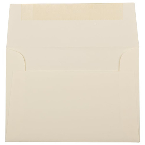 JAM Paper 4Bar A1 Strathmore Invitation Envelopes, 3.625 x 5.125, Ivory Wove, 50/Pack (191133I)