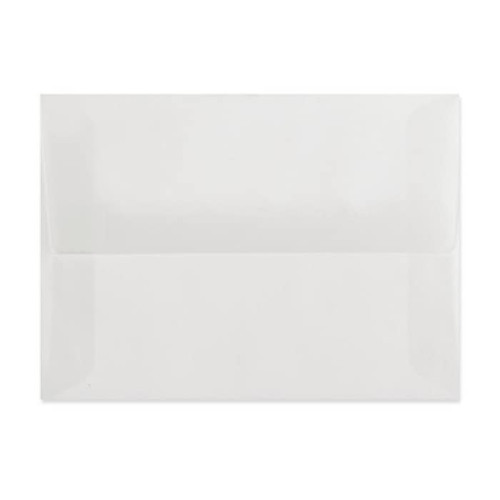 LUX 3 5/8" x 5 1/8" 30lbs. Square Flap Envelopes W/Glue, Clear Translucent, 50/Pack (65dd377ee8837636b11c0414_ud)