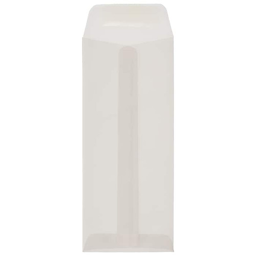 JAM Paper #10 Policy Business Translucent Vellum Envelopes, 4 1/8" x 9 1/2", Clear, 25/Pack (900828258)