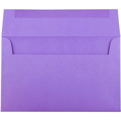 JAM Paper A10 Colored Invitation Envelopes, 6 x 9.5, Violet Purple Recycled, 25/Pack (28036)