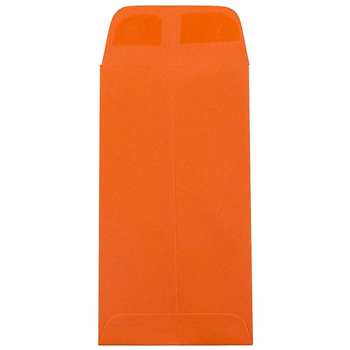 JAM Paper #7 Coin Business Colored Envelopes, 3.5 x 6.5, Orange Recycled, Bulk 500/Box (1526755H)