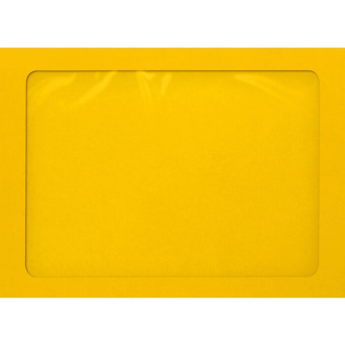 JAM Paper A7 Full Face Window Envelopes, Peel & Press, 5 1/2 x 7 1/4, Sunflower Yellow, 50 Pack (A7FFW-84-50)