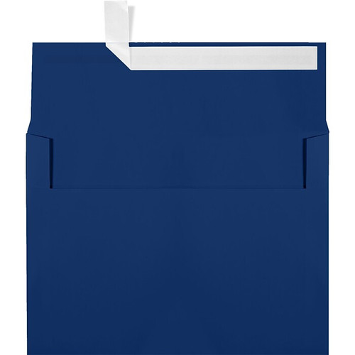 JAM Paper A7 Square Flap ,Peel & Press, Navy, 5 1/2 x 7 1/2, 50 Pack (4980-205-50)