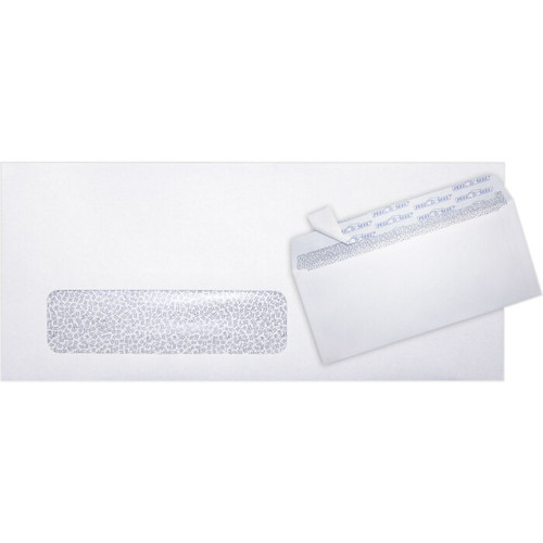 JAM Paper #10 Window Envelopes, Peel & Seal, Security Tint, 4 1/8 x 9 1/2, White, 1000 Pack (61597-1M)
