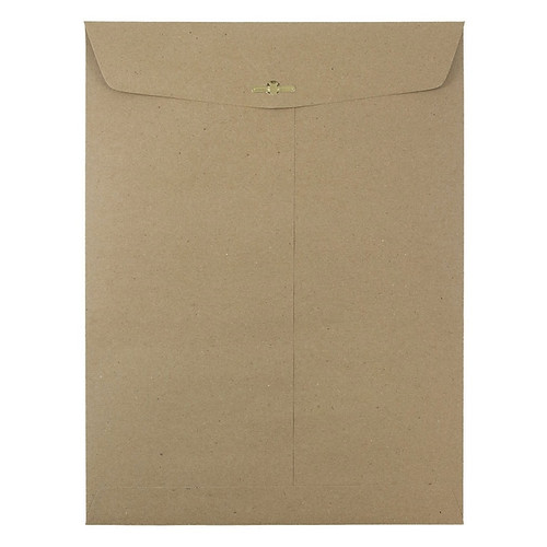 JAM Paper 9 x 12 Open End Catalog Envelopes with Clasp Closure, Brown Kraft Paper Bag, Bulk 1000/Carton (563120849C)