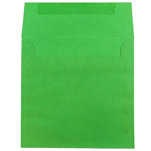 JAM Paper 8.5 x 8.5 Square Colored Invitation Envelopes, Green Recycled, Bulk 1000/Carton (2792295B)