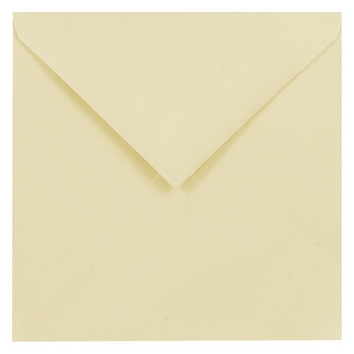 JAM PAPER Square Invitation Envelopes with Euro Flap, 7.5" x 7.5", Ivory, 100/Pack (02792255B)