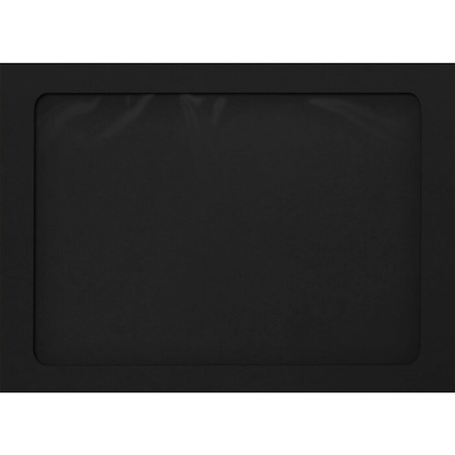 JAM Paper A7 Full Face Window Envelopes, Peel & Press, 5 1/4 x 7 1/4, Midnight Black, 50 Pack (A7FFW-56-50)