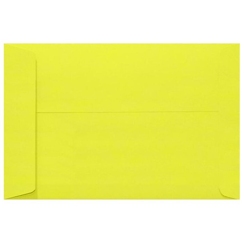 JAM Paper 10 x 13 Open End Envelopes, Citrus Yellow, 50/Pack (LUX-4897-L20-50)