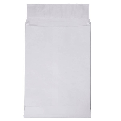 JAM Paper Tyvek Expandable Open End Catalog Envelopes with Peel & Seal Closure, 9 x 12 x 1, White, 250/Box (376634176b)