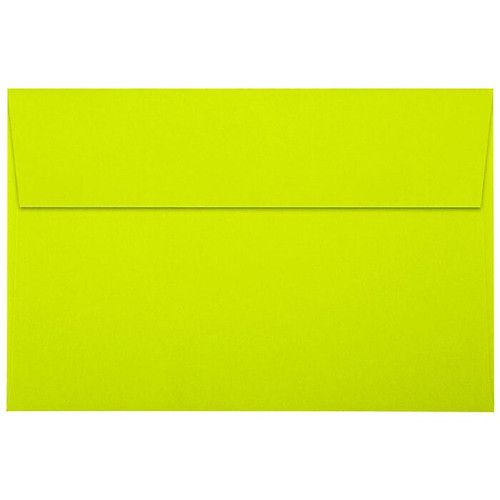 JAM Paper A9 Self Seal Invitation Envelopes, 5 1/2" x 8 1/2", Wasabi Green, 50/Pack (LUX-4895-L22-50)