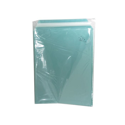 JAM Paper Cello Sleeves with Self-Adhesive Closure, 8.9375 x 11.25, Aqua Blue, 100/Pack (811BL1)