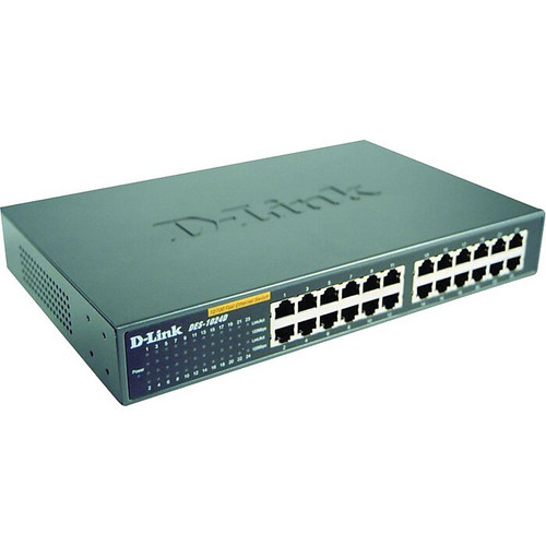 D-Link 24-Port Unmanaged Switch, 10/100 Mbps (DES-1024D)