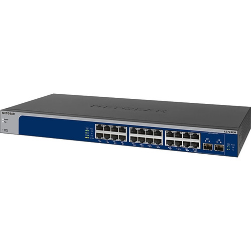 Netgear 24-Port Gigabit Ethernet Managed Switch, Blue/Gray (XS724EM-100NAS)