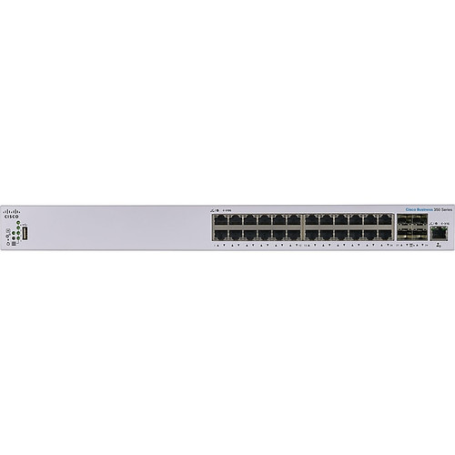 Cisco 350 24-Port Gigabit Ethernet Managed Switch, Silver (CBS35024XTNA)