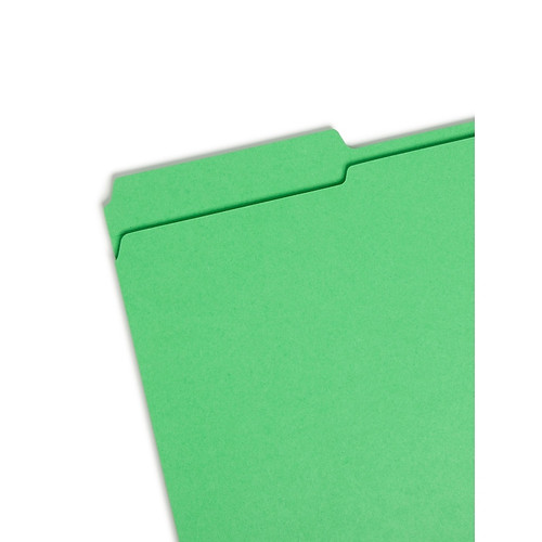 Smead File Folder, Reinforced 1/3-Cut Tab, Legal Size, Green, 100 per Box (17134)