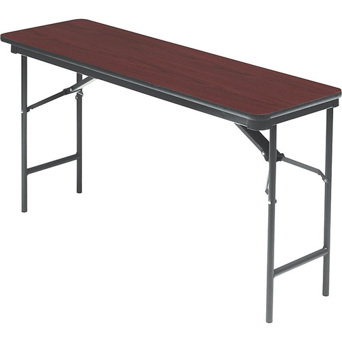 Iceberg® Premium Wood Laminate Folding Tables, 60x18", Mahogany (65dd3e78e8837636b11c3e48_ud)