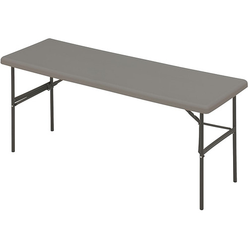 Iceberg® IndestrucTables TOO™ 1200 Series Folding Table, 72x24", Charcoal (65dd3e84e8837636b11c3ed9_ud)