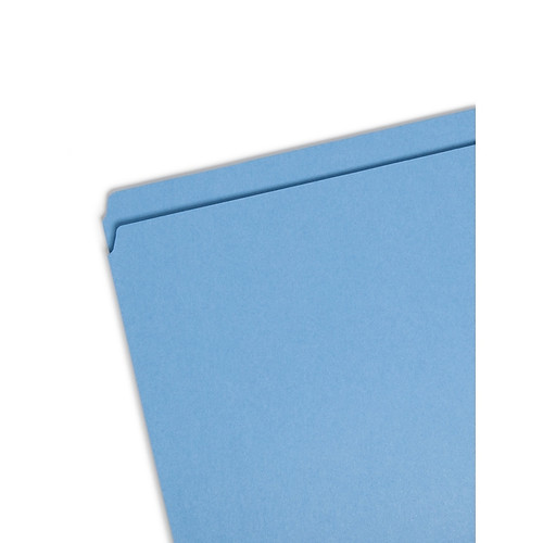 Smead Reinforced File Folder, Straight Cut, Legal Size, Blue, 100/Box (17010)