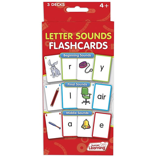 Letter Sounds Flash Cards for ages 4+, 1 pack of 162 cards (JRL202)
