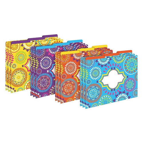 Barker Creek Get Organized Moroccan File Folder Kit, Assorted Colors, 107/Set (BC0115)