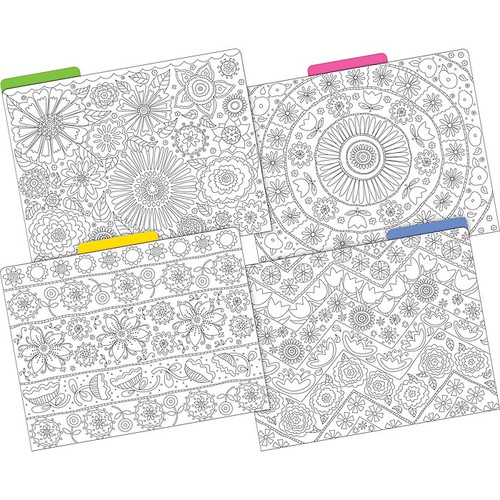 Barker Creek Color Me! File Folder Set, 1/3-Cut Tab, Letter Size, In My Garden, 24/Set (4386)