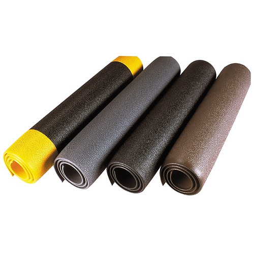 NoTrax Cushion-Stat PVC Sponge Dissipative/Anti-Static Floor Mat, 3' x 10', Brown (65dd3febe8837636b11c4cf0_ud)