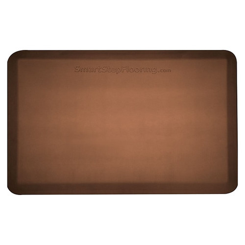 Smart Step Supreme Polyurethane Anti-Fatigue Mat With Dual Gripper System, 36" x 24", Brown (SS32BRN)