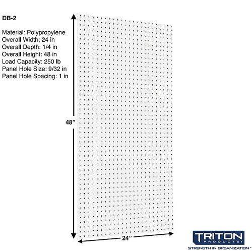 Triton Products DuraBoard 24" x 48" x 1/4" Pegboards, Set of 2 (DB-2)