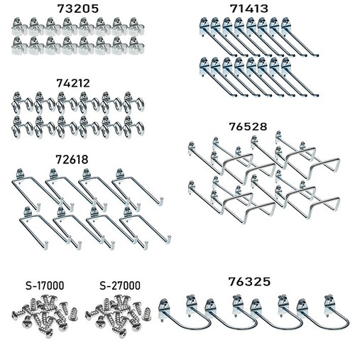 Triton Products DuraHook Kit, 64 Assorted Pegboard Hooks (532-2)