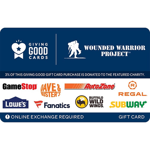 Wounded Warrior Project $50.00 Gift Card, Email Delivery (1015377B5000)