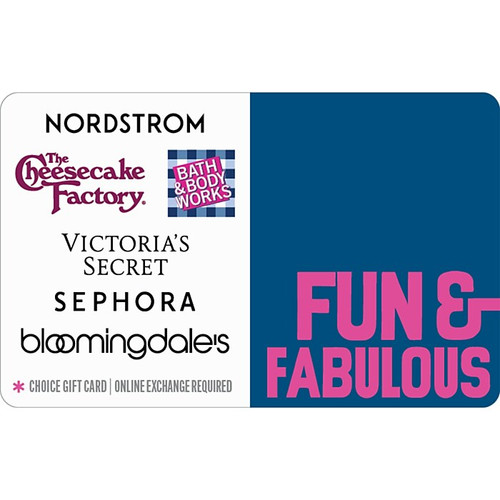 Fun & Fabulous $50.00 Gift Card, Email Delivery (1023994B5000)