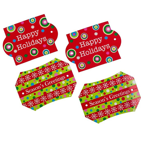 JAM Paper® Holiday Package Tags, Assorted, 4/Pack (36893)