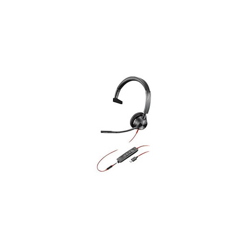 Poly Blackwire 3315 Mono Ear Cushion, Over-the-Head, Black  (213937-01)