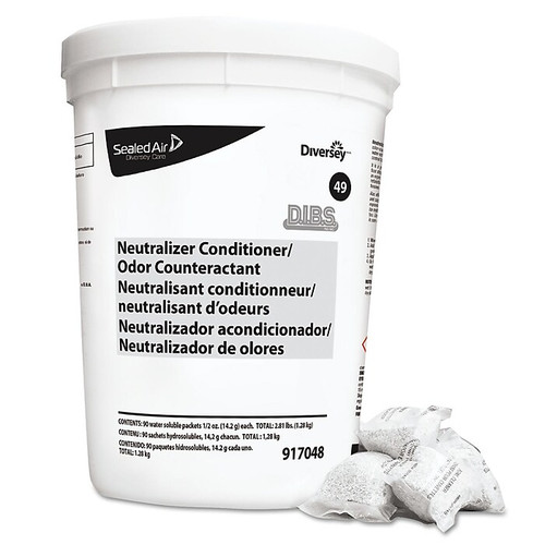 Diversey Floor Conditioner/Odor Counteractant, Powder, . 5 Oz., Packet, 90/Tub, 2/Carton (917048)
