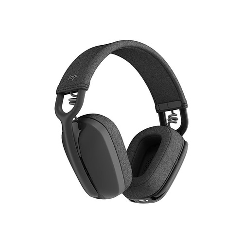 Logitech Zone Vibe Wireless Noise Canceling Bluetooth Stereo Headset, MS Certified, Graphite (981-001156)