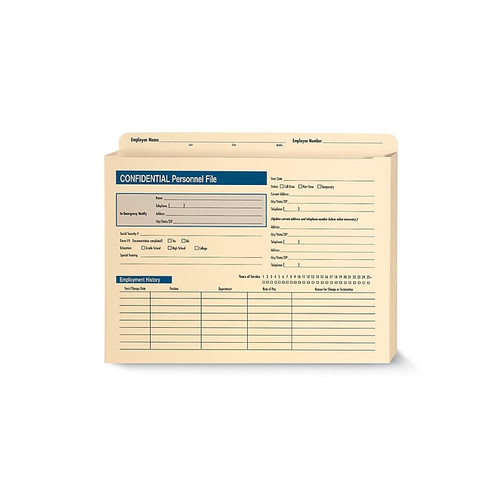 ComplyRight 1-Part Personnel Folder, 25/Pack (A223)