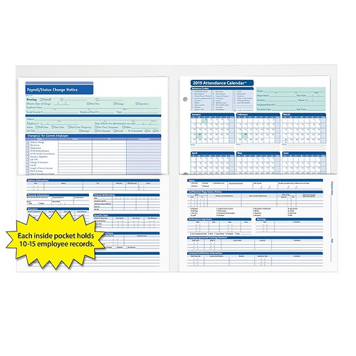 ComplyRight Concealed Cover Confidential Employee Record Folder, Pack of 25 (A0653)