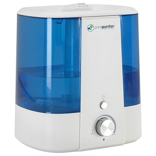 PureGuardian Ultrasonic Cool Mist Console Humidifier, 1.5-Gallon, White/Blue (H1175WCA)