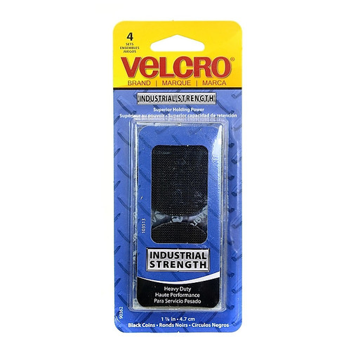 Velcro Industrial Strength Fastener 1 7/8 In. Black Coin Shape Set Of 4 [Pack Of 6] (6PK-90362)