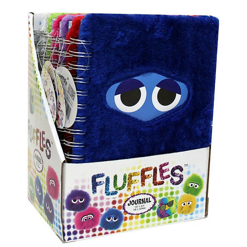 Inkology Fluffles Journal, 5.8" x 8.3", College Ruled, Multicolor, 6/Pack (INK-6121-06PDQ)