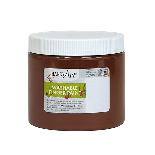 Handy Art® Washable Finger Paint, 16 oz., Brown (65dd4e35e8837636b11cd4ce_ud)