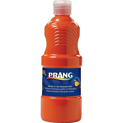 Prang Ready-to-Use Washable Tempera Paint, Orange, 16 oz. (21602_1)